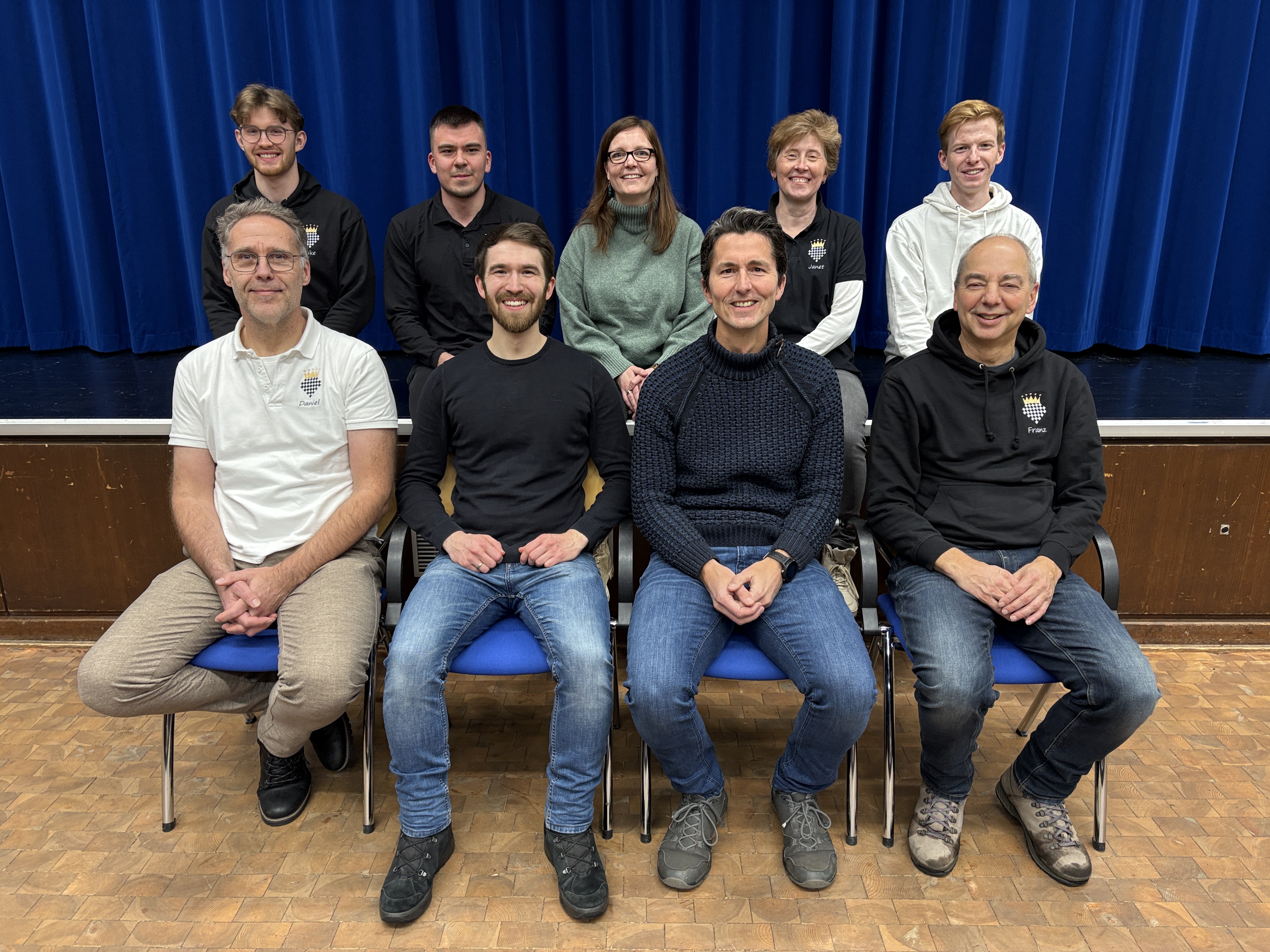 Ein Bild des Vorstands des Schachclubs Monheim Baumberg